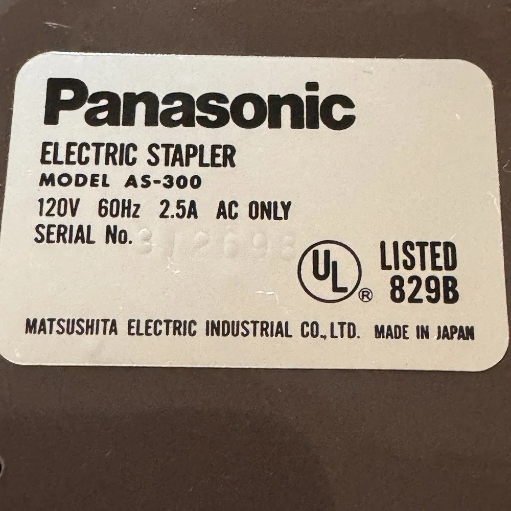 Panasonic AS-300NN Commercial Office Electric‎ Stapler Adjustable Paper Depth